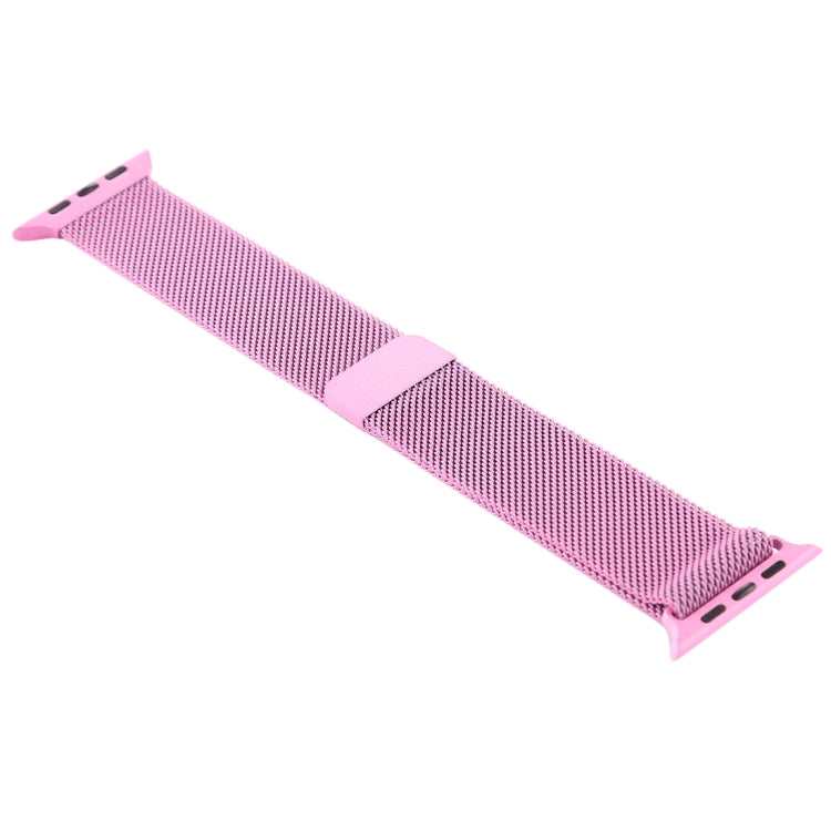 For Apple Watch Series 7 41mm / 6 & SE & 5 & 4 40mm / 3 & 2 & 1 38mm Color-changing Magnetic Nylon Watch Band (Pink) by bashfashion