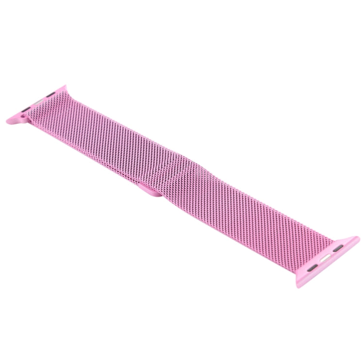 For Apple Watch Series 7 41mm / 6 & SE & 5 & 4 40mm / 3 & 2 & 1 38mm Color-changing Magnetic Nylon Watch Band (Pink) by bashfashion
