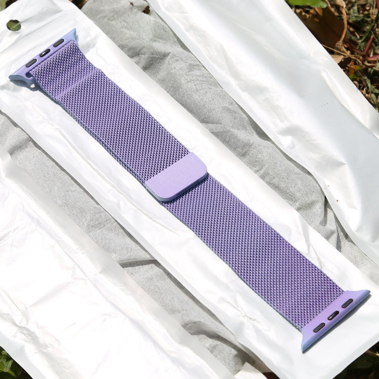 For Apple Watch Ultra 49mm&Watch Ultra 2 49mm / Series 10 46mm / 9&8&7 45mm / SE 3&SE 2&6&SE&5&4 44mm / 3&2&1 42mm Color-changing Magnetic Nylon Watch Band (Sky Blue) by bashfashion