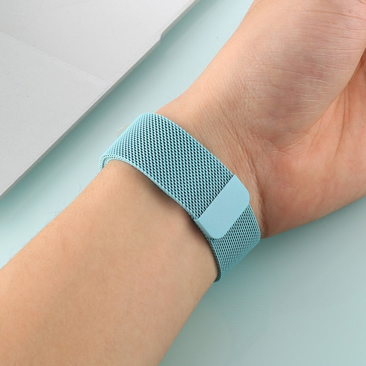 For Apple Watch Ultra 49mm&Watch Ultra 2 49mm / Series 10 46mm / 9&8&7 45mm / SE 3&SE 2&6&SE&5&4 44mm / 3&2&1 42mm Color-changing Magnetic Nylon Watch Band (Baby Blue) by bashfashion