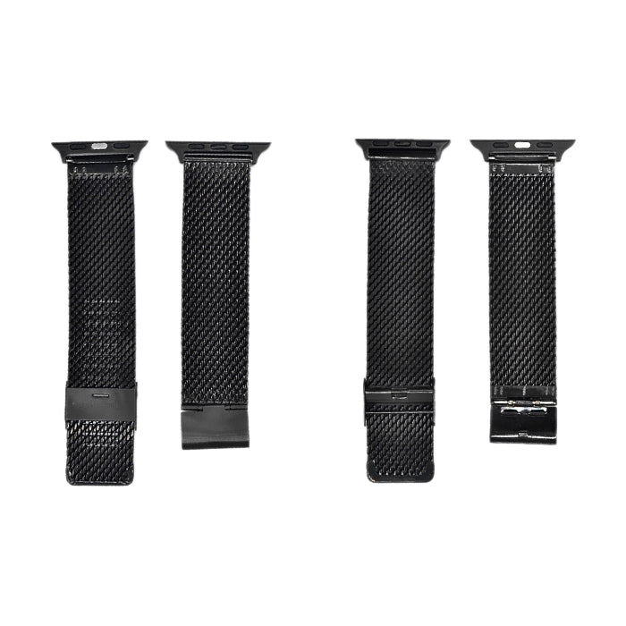 304 Stainless Steel Milanese Watch Band with Connector For Apple Watch Ultra 49mm&Watch Ultra 2 49mm / Series 10 46mm / 9&8&7 45mm / SE 3&SE 2&6&SE&5&4 44mm / 3&2&1 42mm(Black) by bashfashion