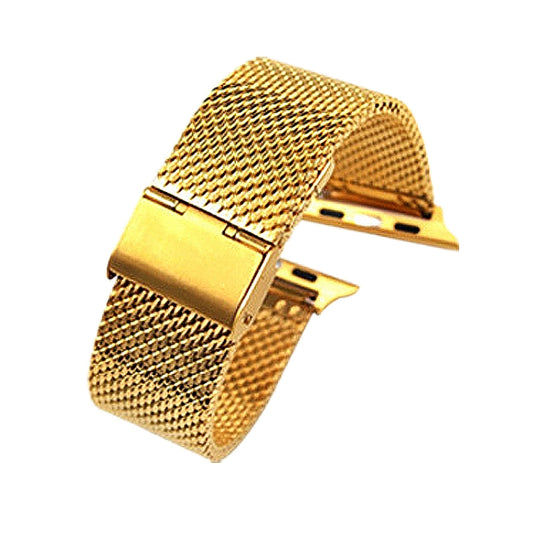 304 Stainless Steel Milanese Watch Band with Connector For Apple Watch Ultra 49mm&Watch Ultra 2 49mm / Series 10 46mm / 9&8&7 45mm / SE 3&SE 2&6&SE&5&4 44mm / 3&2&1 42mm(Gold) by bashfashion