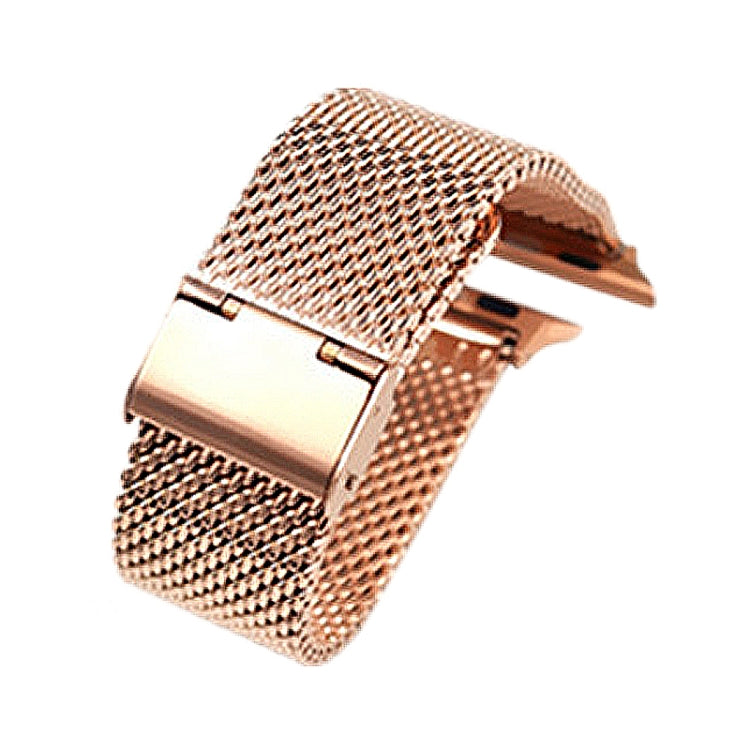304 Stainless Steel Milanese Watch Band with Connector For Apple Watch Series 7 45mm / 6 & SE & 5 & 4 44mm / 3 & 2 & 1 42mm(Rose Gold) by bashfashion