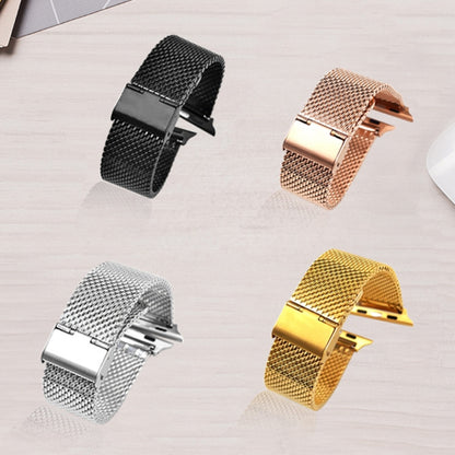 304 Stainless Steel Milanese Watch Band with Connector For Apple Watch Ultra 49mm&Watch Ultra 2 49mm / Series 10 46mm / 9&8&7 45mm / SE 3&SE 2&6&SE&5&4 44mm / 3&2&1 42mm(Gold) by bashfashion