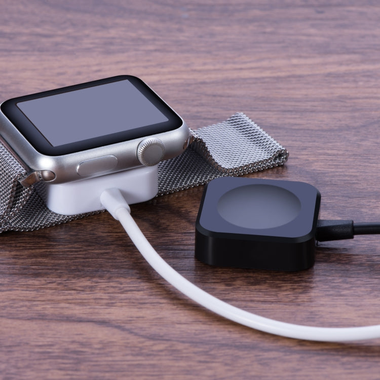 1m Square Magnetic Fast Charger USB Charging Cable for Watch Apple Series Ultra/8/7/6/SE/SE2/5/4/3/2 (Black) by bashfashion