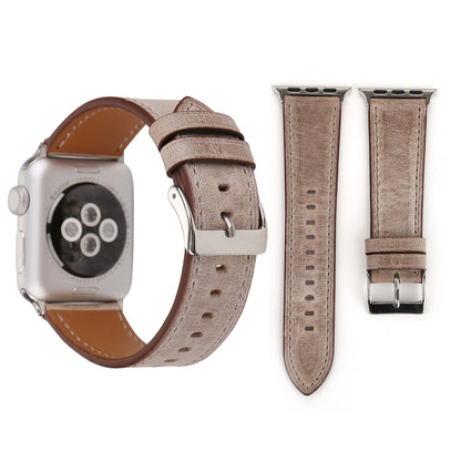 For Apple Watch Series 10 42mm / 9&8&7 41mm / SE 3&SE 2&6&SE&5&4 40mm / 3&2&1 38mm Fresh Style Genuine Leather Watch Band(Brown) by bashfashion