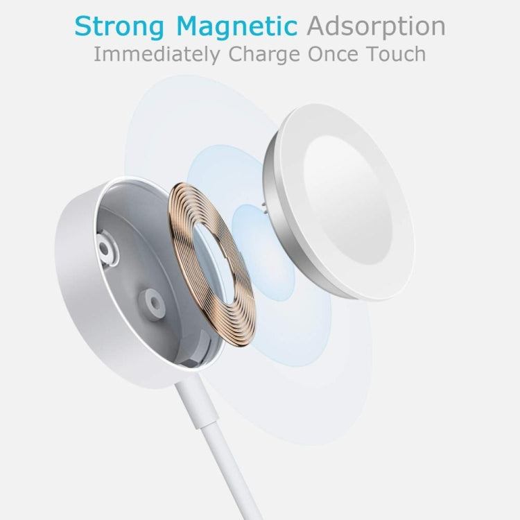 30cm Type-C Universal Portable Magnetic Wireless Charger for Apple Watch Series Ultra & 8 & 7 & 6 & 5 & 4 & 3 & 2(White) by bashfashion