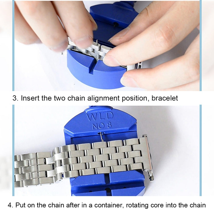 22mm Men Hidden Butterfly Buckle 7 Beads Stainless Steel Watch Band For Apple Watch 42mm(Rose Gold) by bashfashion