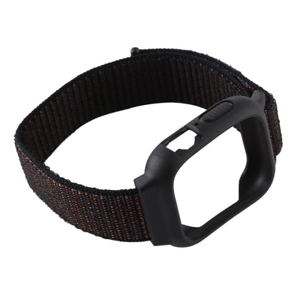 For Apple Watch Ultra 49mm&Watch Ultra 2 49mm / Series 10 46mm / 9&8&7 45mm / SE 3&SE 2&6&SE&5&4 44mm / 3&2&1 42mm Nylon Watch Band with Hook and Loop Fastener (Black Brown) by bashfashion