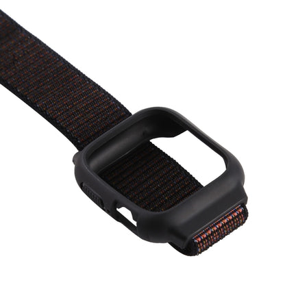 For Apple Watch Ultra 49mm&Watch Ultra 2 49mm / Series 10 46mm / 9&8&7 45mm / SE 3&SE 2&6&SE&5&4 44mm / 3&2&1 42mm Nylon Watch Band with Hook and Loop Fastener (Black Brown) by bashfashion