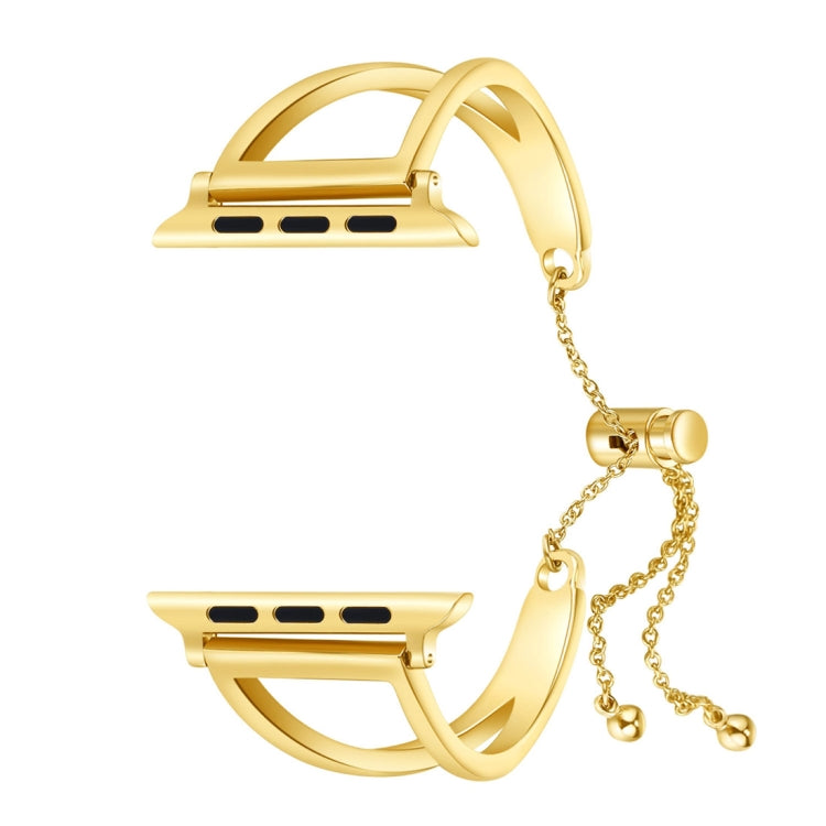 Letter V Shape Bracelet Metal Wrist Watch Band with Stainless Steel Buckle for Apple Watch Ultra 49mm&Watch Ultra 2 49mm / Series 10 46mm / 9&8&7 45mm / SE 3&SE 2&6&SE&5&4 44mm / 3&2&1 42mm(Gold) by bashfashion