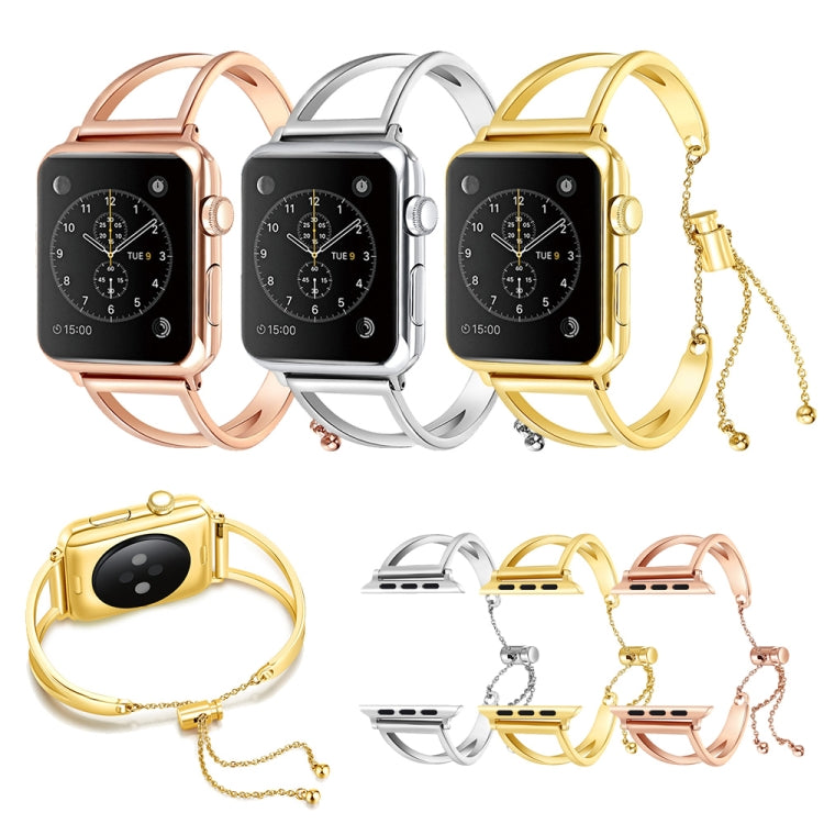Letter V Shape Bracelet Metal Wrist Watch Band with Stainless Steel Buckle for Apple Watch Ultra 49mm&Watch Ultra 2 49mm / Series 10 46mm / 9&8&7 45mm / SE 3&SE 2&6&SE&5&4 44mm / 3&2&1 42mm(Gold) by bashfashion