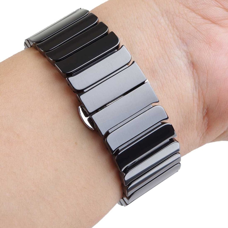 For Apple Watch Ultra 49mm&Watch Ultra 2 49mm / Series 10 46mm / 9&8&7 45mm / SE 3&SE 2&6&SE&5&4 44mm / 3&2&1 42mm Delicate Ceramics Wrist Watch Band(Black) by bashfashion