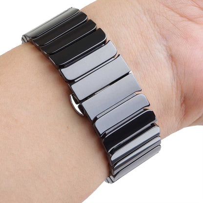 For Apple Watch Ultra 49mm&Watch Ultra 2 49mm / Series 10 46mm / 9&8&7 45mm / SE 3&SE 2&6&SE&5&4 44mm / 3&2&1 42mm Delicate Ceramics Wrist Watch Band(Black) by bashfashion