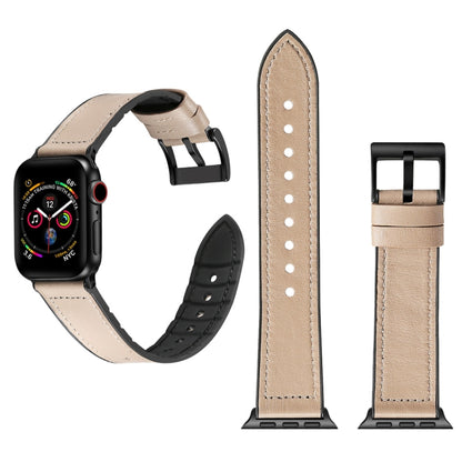 Solid Color TPU + Stainless Steel Watch Band for Apple Watch Series 10 42mm / 9&8&7 41mm / SE 3&SE 2&6&SE&5&4 40mm / 3&2&1 38mm(Grey) by bashfashion