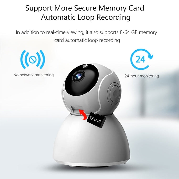 720P HD 1.0 MP Wireless IP Camera, Support Infrared Night Vision / Motion Detection / APP Control, EU Plug by bashfashion
