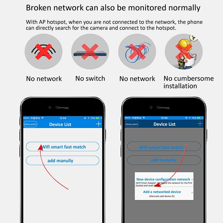 720P HD 1.0 MP Wireless IP Camera, Support Infrared Night Vision / Motion Detection / APP Control, AU Plug by bashfashion
