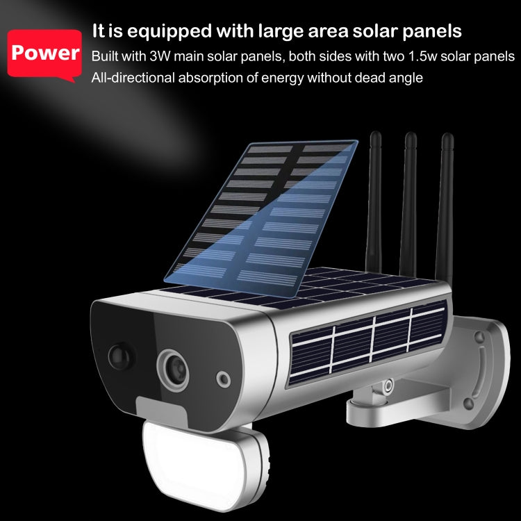 T8 1080P Full HD Solar Battery Ultra Low Power Sound Light Alarm Network Camera, Support Motion Detection, Night Vision, Two Way Audio, TF Card by bashfashion