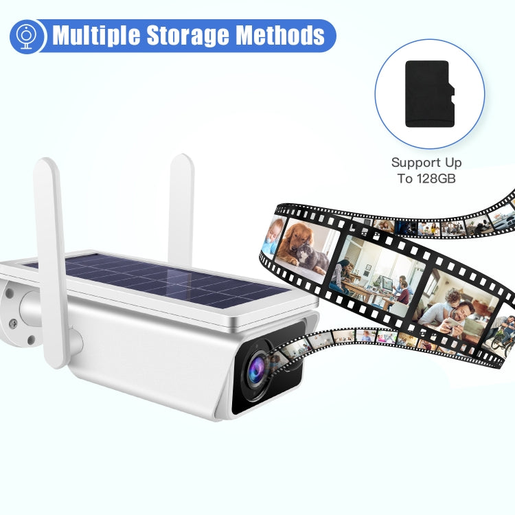 T13-2 1080P HD Solar Powered 2.4GHz WiFi Security Camera without Battery, Support Motion Detection, Night Vision, Two Way Audio, TF Card by bashfashion
