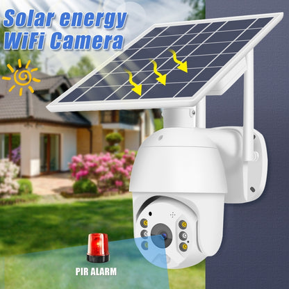 T16 1080P Full HD Solar Powered WiFi Camera, Support PIR Alarm, Night Vision, Two Way Audio, TF Card by bashfashion