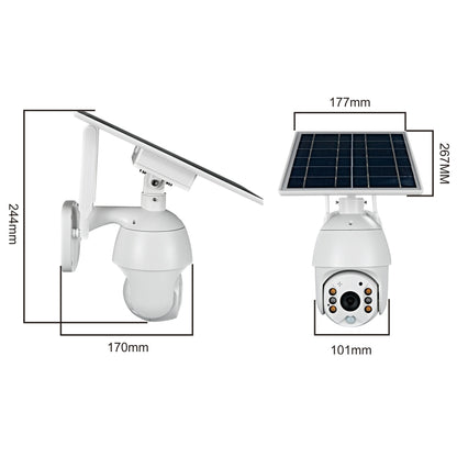 T16 1080P Full HD 4G (US Version) Network Monitoring Solar Powered Camera, Support PIR + Radar Alarm, Night Vision, Two Way Audio, TF Card by bashfashion