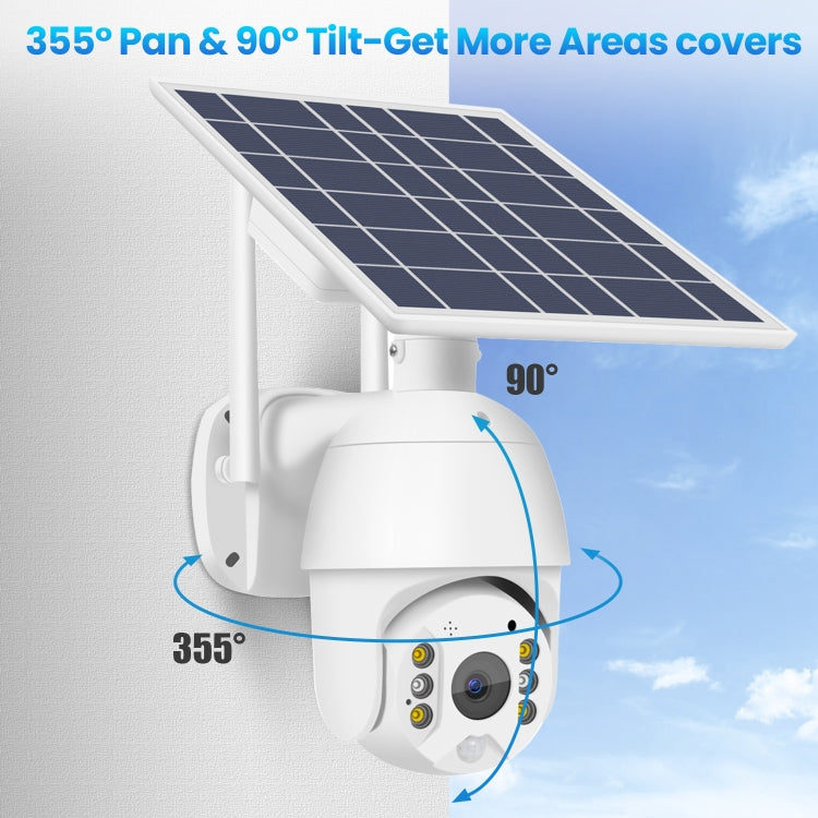 T16 1080P Full HD 4G (EU Version) Network Monitoring Solar Powered Camera, Support PIR + Radar Alarm, Night Vision, Two Way Audio, TF Card by bashfashion