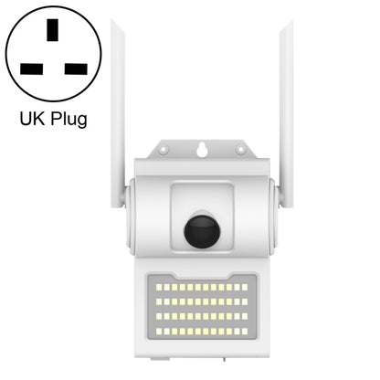 DP14 2.0 Million Pixels 1080P HD Wall Lamp Smart Camera, Support Full-color Night Vision / Motion Detection / Voice Intercom / TF Card, UK Plug by bashfashion