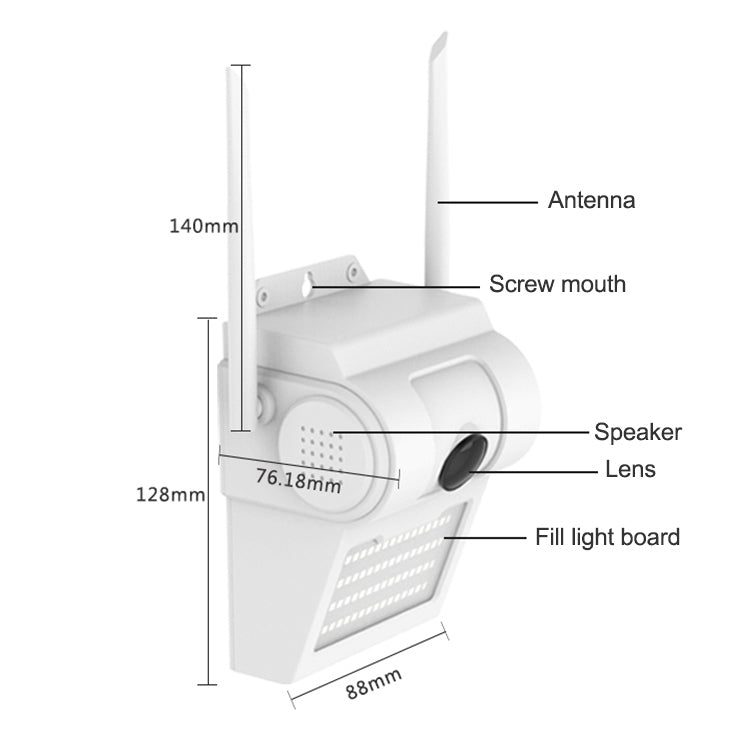 DP14 2.0 Million Pixels 1080P HD Wall Lamp Smart Camera, Support Full-color Night Vision / Motion Detection / Voice Intercom / TF Card, UK Plug by bashfashion