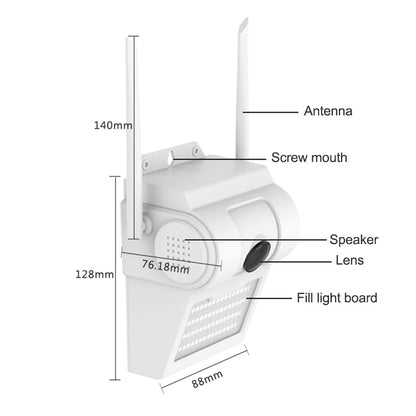 DP14 2.0 Million Pixels 1080P HD Wall Lamp Smart Camera, Support Full-color Night Vision / Motion Detection / Voice Intercom / TF Card, UK Plug by bashfashion