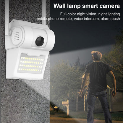 DP14 2.0 Million Pixels 1080P HD Wall Lamp Smart Camera, Support Full-color Night Vision / Motion Detection / Voice Intercom / TF Card, UK Plug by bashfashion