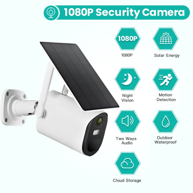 T20 1080P Full HD 4G (EU Version) Solar Powered Camera, Support PIR Human Body Infrared Sensor, Night Vision, Two Way Audio, TF Card by bashfashion
