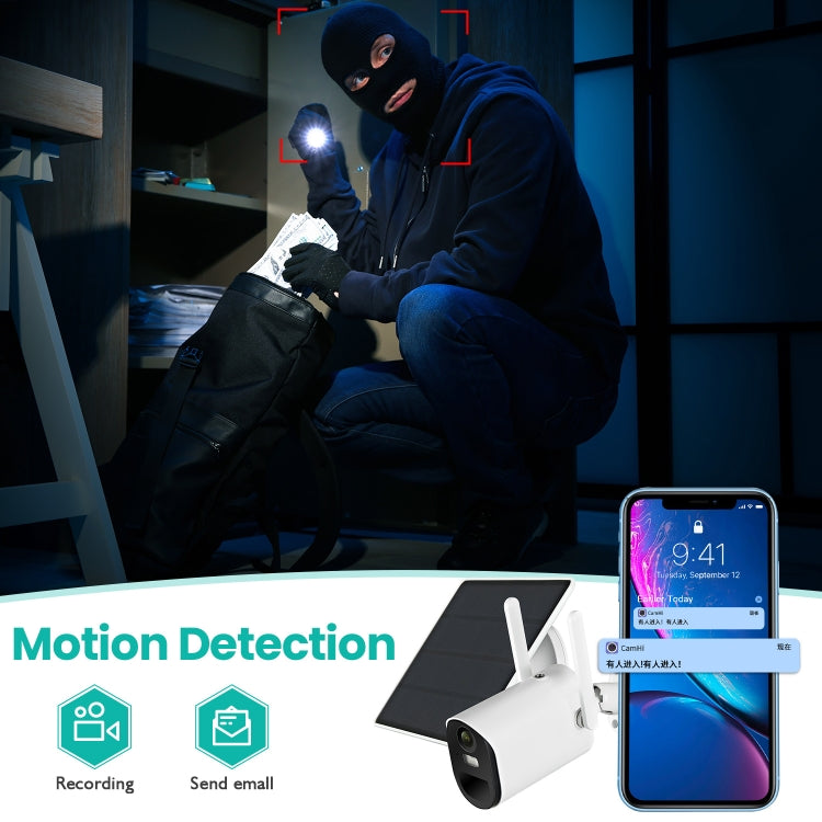 T20 1080P Full HD 4G (EU Version) Solar Powered Camera, Support PIR Human Body Infrared Sensor, Night Vision, Two Way Audio, TF Card by bashfashion