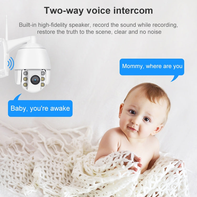 QX2 4G (US Version) 1080P HD 360 Degrees Panoramic Day and Night Full-color IP66 Waterproof Smart Camera, Support Motion Detection / Two-way Voice / TF Card, EU Plug by bashfashion