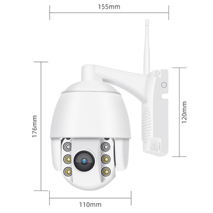 QX2 4G (EU Version) 1080P HD 360 Degrees Panoramic Day and Night Full-color IP66 Waterproof Smart Camera, Support Motion Detection / Two-way Voice / TF Card, AU Plug by bashfashion