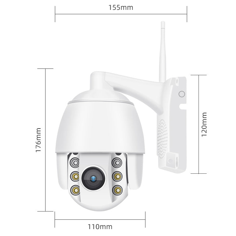 QX2 1080P HD 360 Degrees Panoramic WiFi Day and Night Full-color IP66 Waterproof Smart Camera, Support Motion Detection / Two-way Voice / TF Card, AU Plug by bashfashion