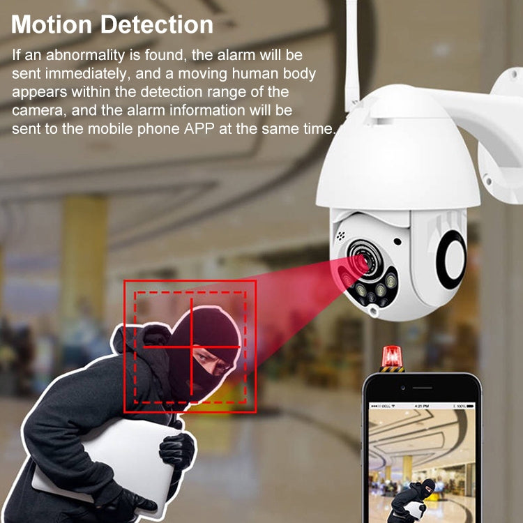 QX3 1080P HD Full-color Night Vision IP65 Waterproof WiFi Smart Camera, Support Motion Detection / TF Card, US Plug by bashfashion
