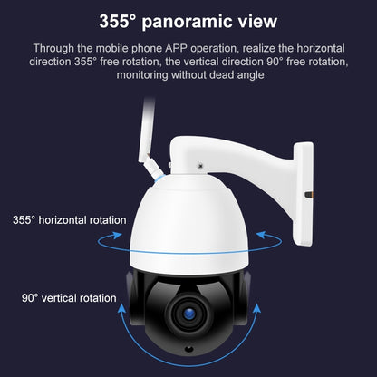 QX5 4G (US Version) 2.0 Million Pixels 1080P HD 20X Zoom Dome Smart Camera, Support Infrared Night Vision / Motion Detection / Voice Intercom / TF Card, UK Plug by bashfashion