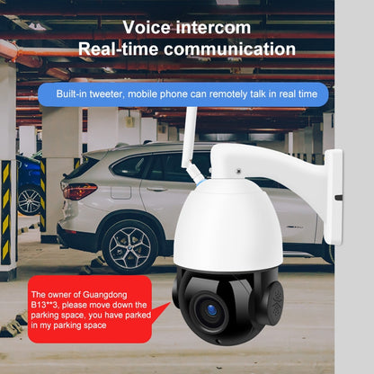 QX5 4G (US Version) 2.0 Million Pixels 1080P HD 20X Zoom Dome Smart Camera, Support Infrared Night Vision / Motion Detection / Voice Intercom / TF Card, AU Plug by bashfashion
