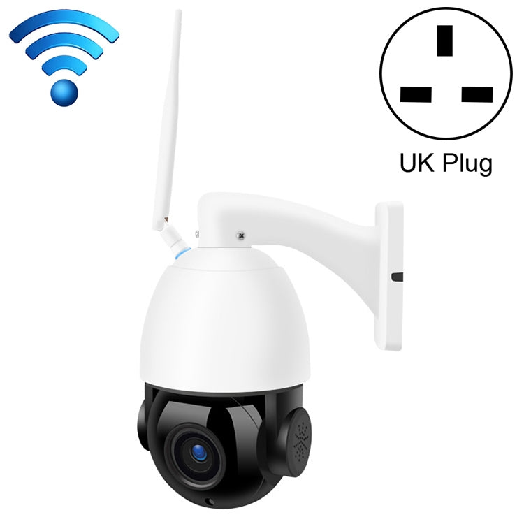 QX5 2.0 Million Pixels 1080P HD 20X Zoom Wireless WiFi Dome Smart Camera, Support Infrared Night Vision / Motion Detection / Voice Intercom / TF Card, UK Plug by bashfashion