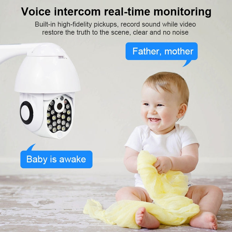QX17 2 Million Pixels WiFi High-definition Surveillance Camera Outdoor Dome Camera, Support Night Vision & Two-way Voice & Motion Detection(AU Plug) by bashfashion