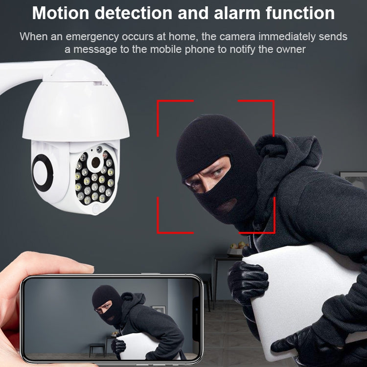 QX17 2 Million Pixels WiFi High-definition Surveillance Camera Outdoor Dome Camera, Support Night Vision & Two-way Voice & Motion Detection(US Plug) by bashfashion