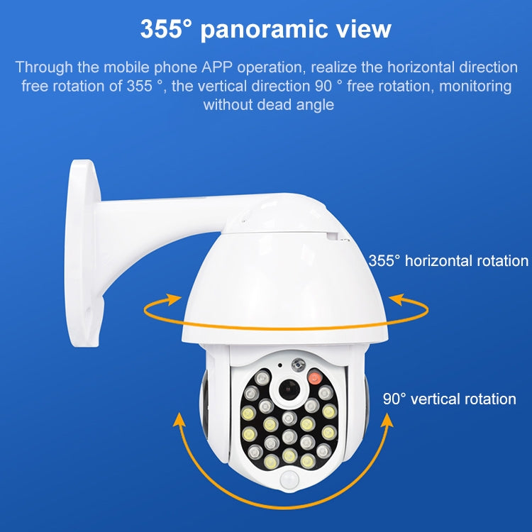 QX17 2 Million Pixels WiFi High-definition Surveillance Camera Outdoor Dome Camera, Support Night Vision & Two-way Voice & Motion Detection(UK Plug) by bashfashion