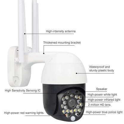 QX27 1080P WiFi High-definition Surveillance Camera Outdoor Dome Camera, Support Night Vision & Two-way Voice & Motion Detection(EU Plug) by bashfashion
