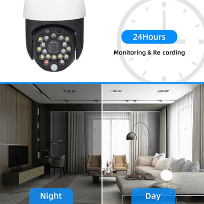 QX27 1080P WiFi High-definition Surveillance Camera Outdoor Dome Camera, Support Night Vision & Two-way Voice & Motion Detection(EU Plug) by bashfashion