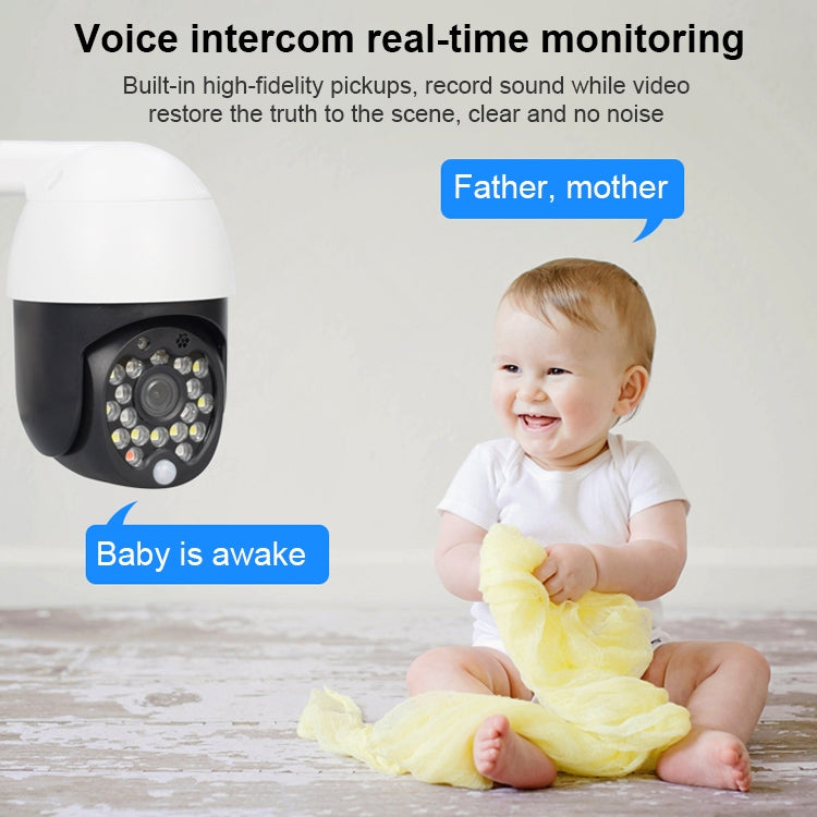 QX27 1080P WiFi High-definition Surveillance Camera Outdoor Dome Camera, Support Night Vision & Two-way Voice & Motion Detection(EU Plug) by bashfashion