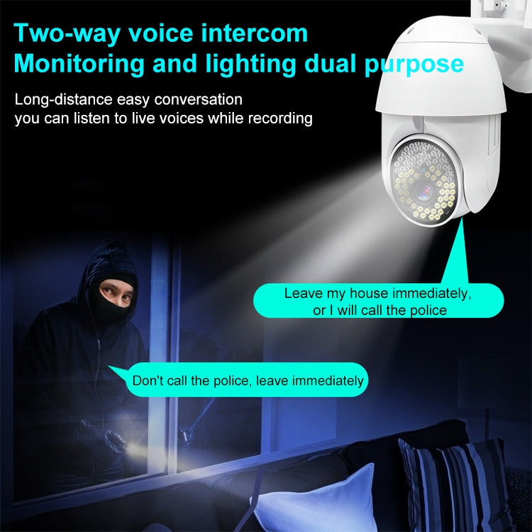 QX38 1080P WiFi High-definition Surveillance Camera Outdoor Dome Camera, Support Night Vision & Two-way Voice & Motion Detection(AU Plug) by bashfashion