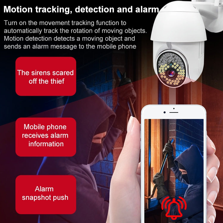 QX38 1080P WiFi High-definition Surveillance Camera Outdoor Dome Camera, Support Night Vision & Two-way Voice & Motion Detection(AU Plug) by bashfashion