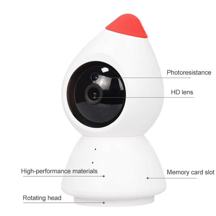 YT43 2 Million Pixels HD Wireless Indoor Home Little Red Riding Hood Camera, Support Motion Detection & Infrared Night Vision & Micro SD Card(EU Plug) by bashfashion