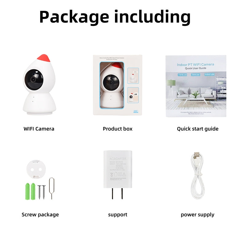YT43 2 Million Pixels HD Wireless Indoor Home Little Red Riding Hood Camera, Support Motion Detection & Infrared Night Vision & Micro SD Card(US Plug) by bashfashion