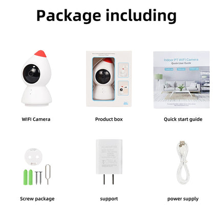 YT43 2 Million Pixels HD Wireless Indoor Home Little Red Riding Hood Camera, Support Motion Detection & Infrared Night Vision & Micro SD Card(EU Plug) by bashfashion